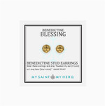 Benedictine Stud Earrings-(Silver)