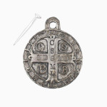 House Blessing Medallion-Saint Benedict 3 inch Medal-(Silver)