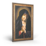 Madonna of Sorrows-Framed Canvas 12" x 22" (Including gold frame)
