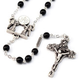 Holy Communion Black & Silver Vine Rosary