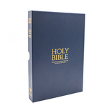 Navy Bonded Leather Bible