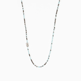 Hail Mary Morse Code Prayer Rope-(Aqua & Silver)