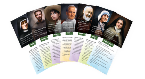 Signos de la Gracia - Dios te perdona: Tarjetas de oración de santos (140 unidades)