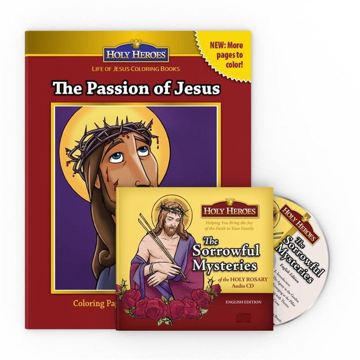 Sorrowful Mysteries CD & The Passion of Jesus Coloring Book