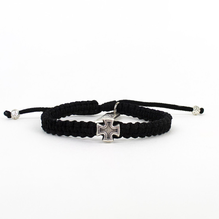 Family Virtues Wonderfully Made Kids' Purpose Bracelet-(Silver/Black)