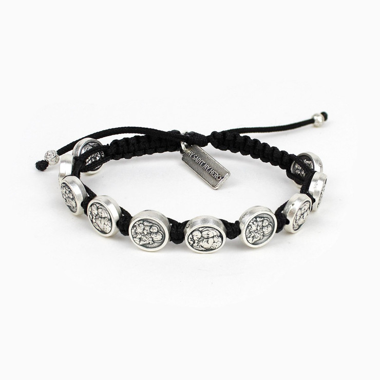 Saint Joseph Blessing Bracelet-(Silver/Black)