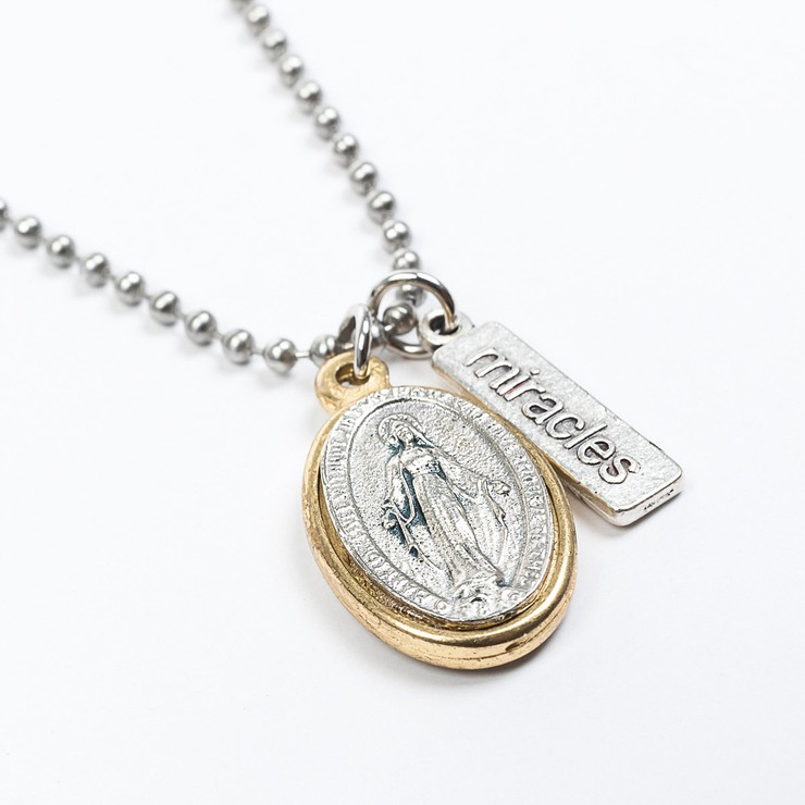 Miraculous mary clearance necklace