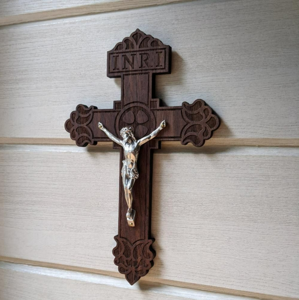 Italian Mini-Rosary with Polished Wood Finish and Crucifix