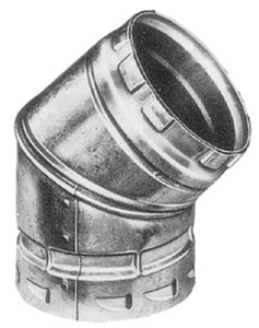 6E45 6 ROUND ADJ DBL WALL 45 ELL