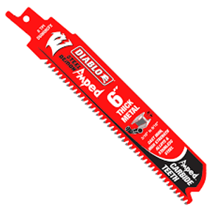DIABLO DS0608CFA3 6" AMPED CARBIDE RECIPROCATING BLADE FOR THICK METAL DIABLO DS0608CFA3 6" AMPED CARBIDE RECIPROCATING BLADE FOR THICK METAL