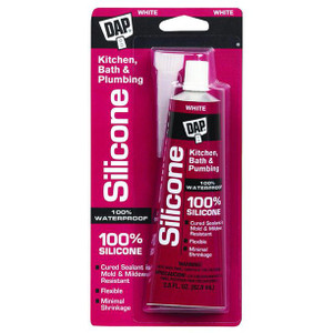 DAP 00750 100% SILICONE KITCHEN & BATH WHITE 2.8oz
