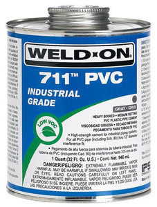 711 GRAY PVC GLUE 1/2 PINT 711 GRAY PVC GLUE 1/2 PINT