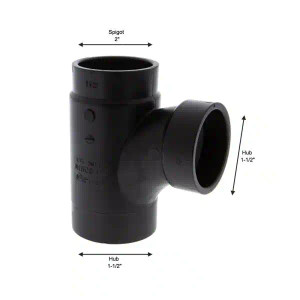 5130 3" x 3" x 2" ABS STREET SANTEE