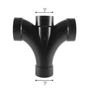 4153 2" ABS DOUBLE FIXTURE FITTING
