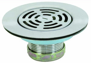 4-1/2" CHROME PLATED FLAT COMPLETE SINK STRAINER