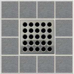 EBBE E4404- BRUSHED NICKLE SHOWER DRAIN