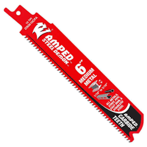 DIABLO AMPED 6" RECIPROCATING CARBIDE BLADE FOR CUTTING MEDIUM METALS DIABLO AMPED 6" RECIPROCATING CARBIDE BLADE FOR CUTTING MEDIUM METALS