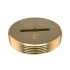 3-1/2" UPC BRASS COUNTER SUNK 5/16 TAP PLUG