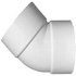 1-1/2" PVC/DWV  45-DEGREE ELBOW