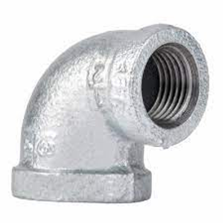 1-1/2" x 1" GALVANIZED REDUCING 90 ELBOW