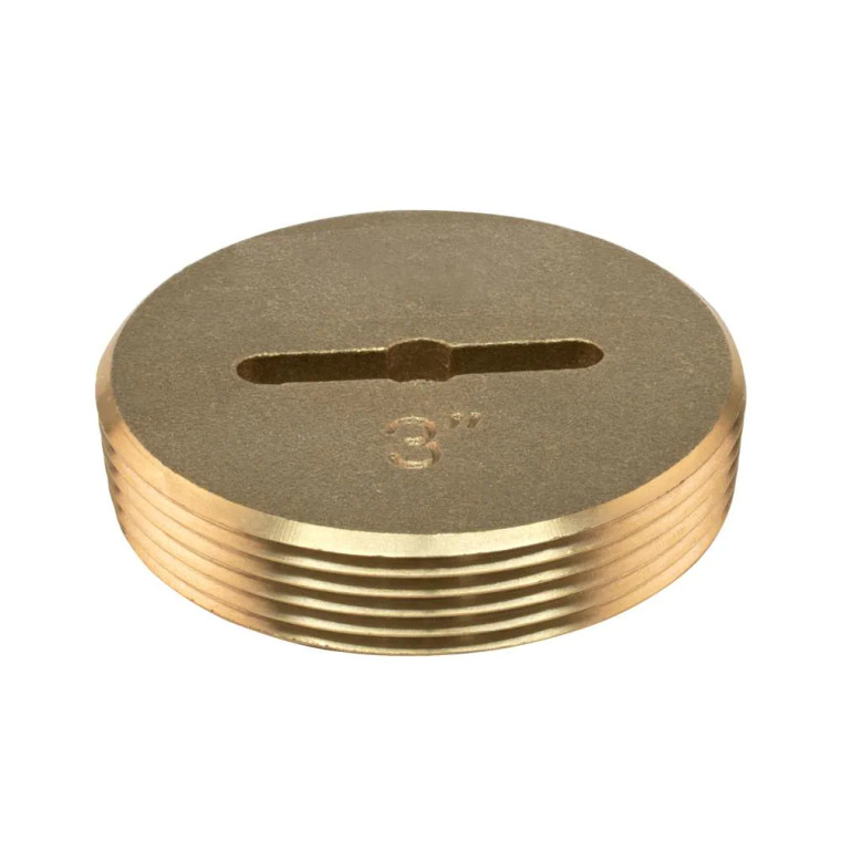 3-1/2" UPC BRASS COUNTER SUNK 5/16 TAP PLUG