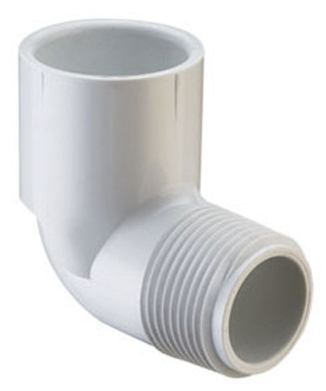 410-010 1" MIP x SLIP PVC 90 ELL