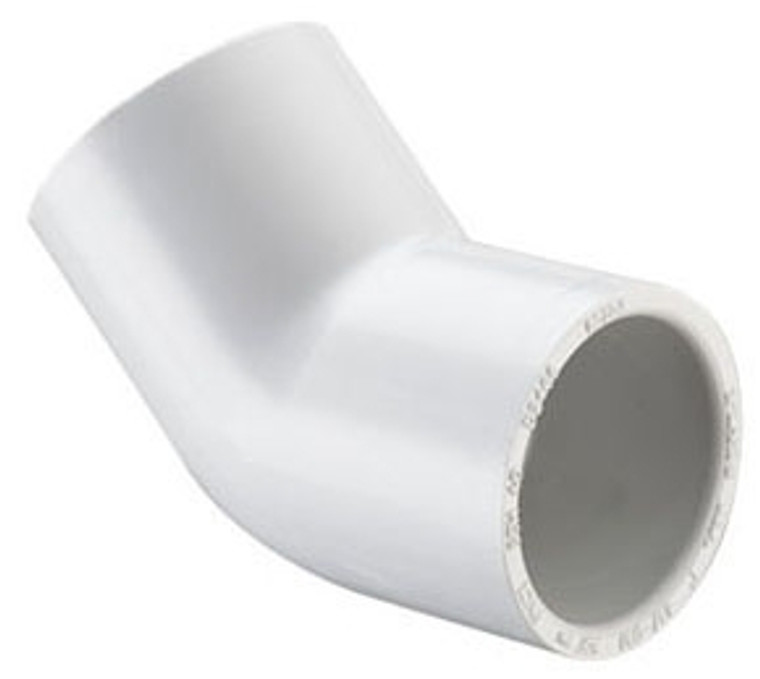 417-015 1-1/2" PVC SS 45 ELL