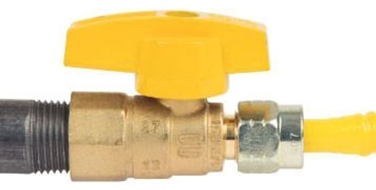 3/8 OD x 1/2 FIP STRAIGHT GAS VALVE