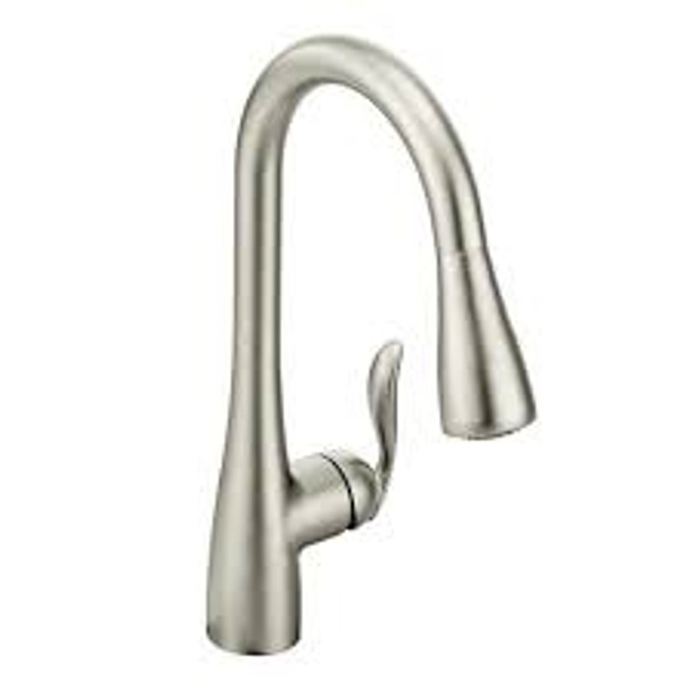 MOEN 7594SRS 1HOLE DECK MOUNT SPOT RESISTANT STAINLESS ARBOR PULL OUT,