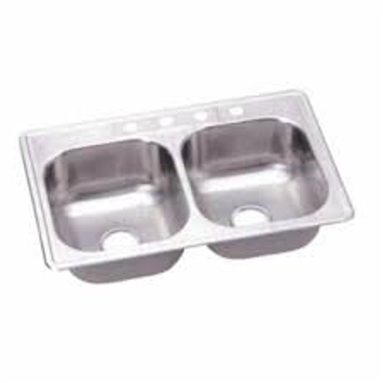 ELKAY OM3322-6-4 STAINLESS STEEL SINK 33" x 22" x 6-1/16" DEEP