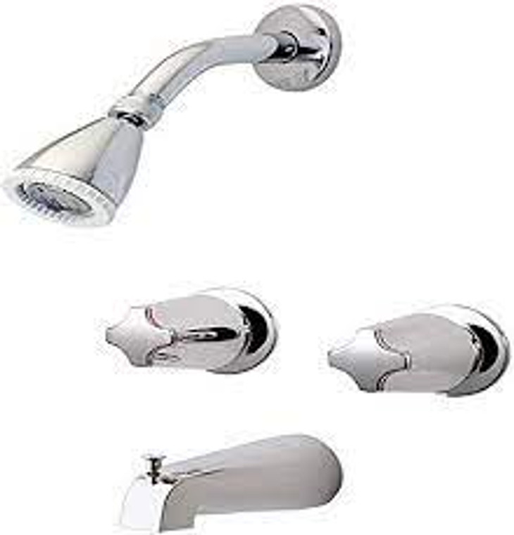 PFISTER LG03-611 CHROME 2 HANDLE TUB AND SHOWER VALVE