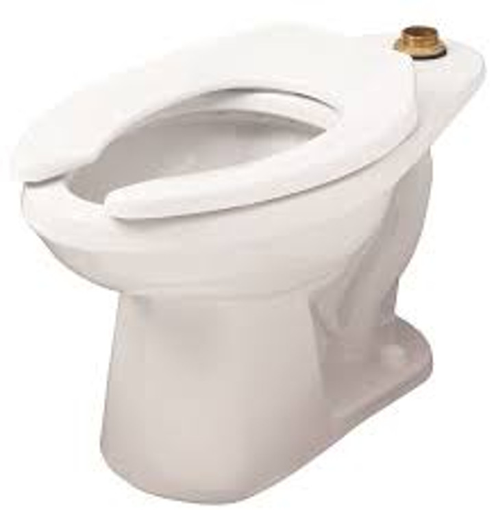 GERBER 25-833 NORTH POINT 1.28gpf ELONGATED 10" ROUGH FLOOR MOUNT FLUSH VALVE TOP SPUD BOWL WHITE