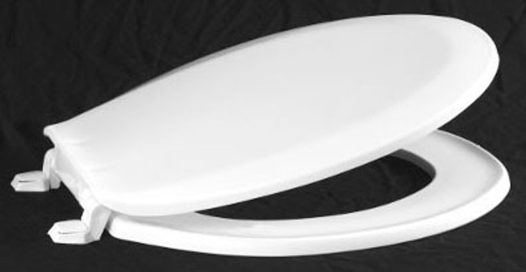 1200 ROUND PLASTIC TOILET SEAT WHT