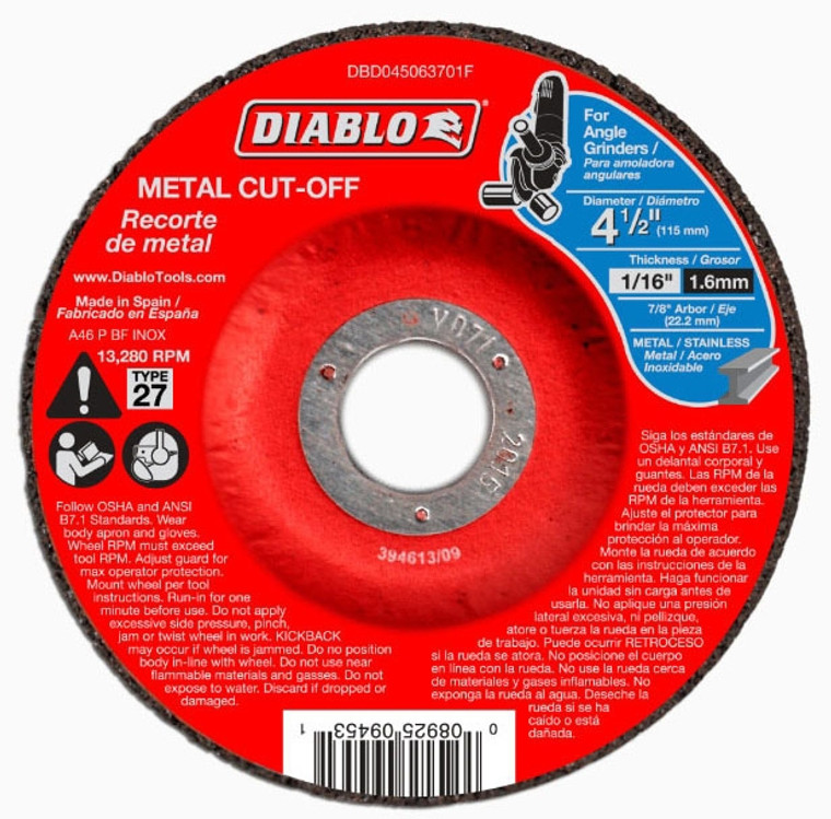 DIABLO 4-1/2"x1/16""x7/8" METAL DC