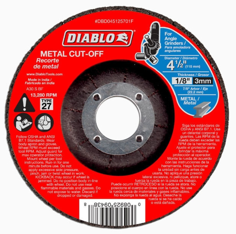 DIABLO 4-1/2"x1/8"x7/8" METAL DC