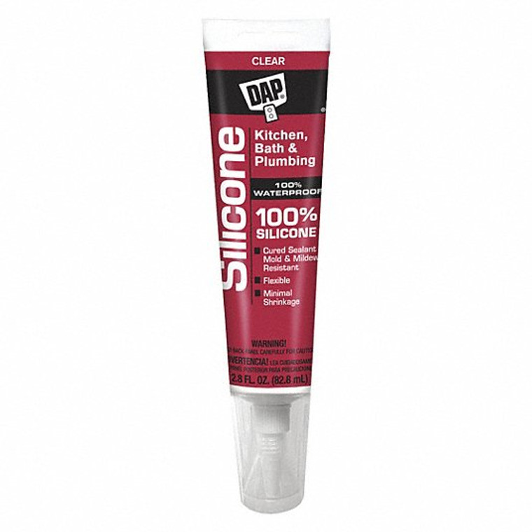 DAP 00751 100% SILICONE KITCHEN & BATH CLEAR 2.8oz