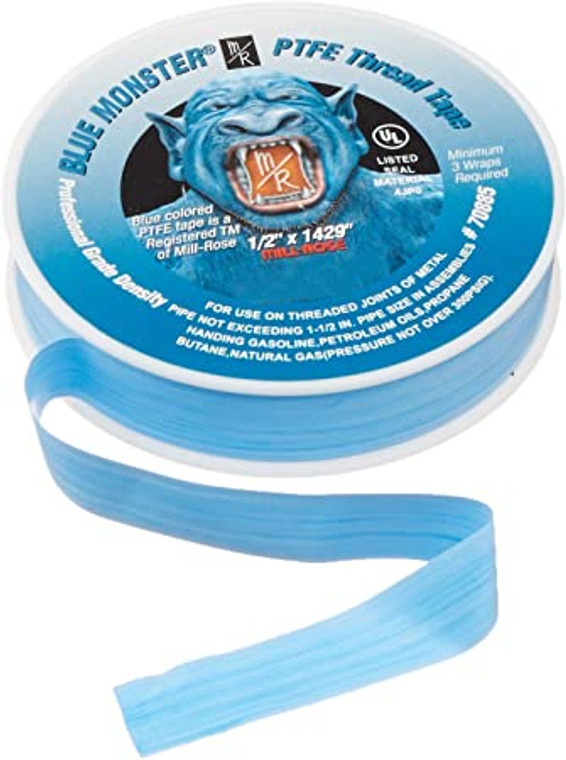 70885 1/2" x 1429" BLUE MONSTER PTFE TAPE MEDIUM DENSITY