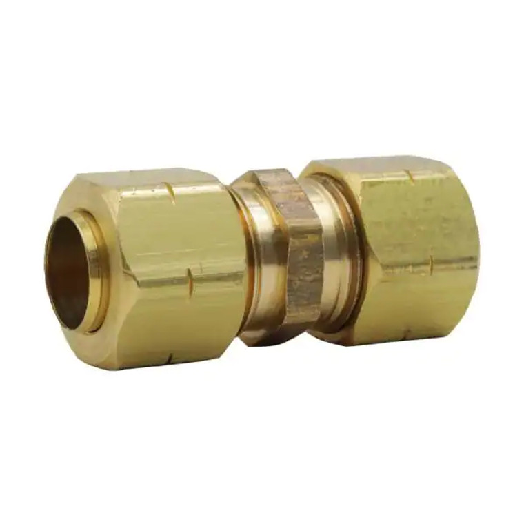 3/8" IPS 1/2" CTS BRASS COMPRESSION COUPLING