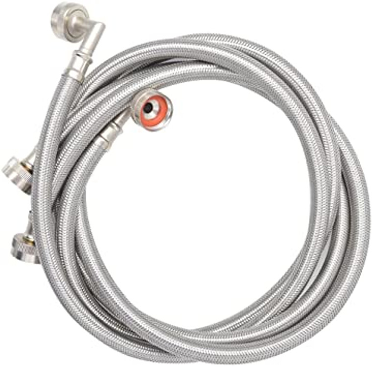 FLUIDMASTER 65717 3/4" HOSE x 60" W/ELL STAINLESS STEEL WASHING MACHINE SUPPLY