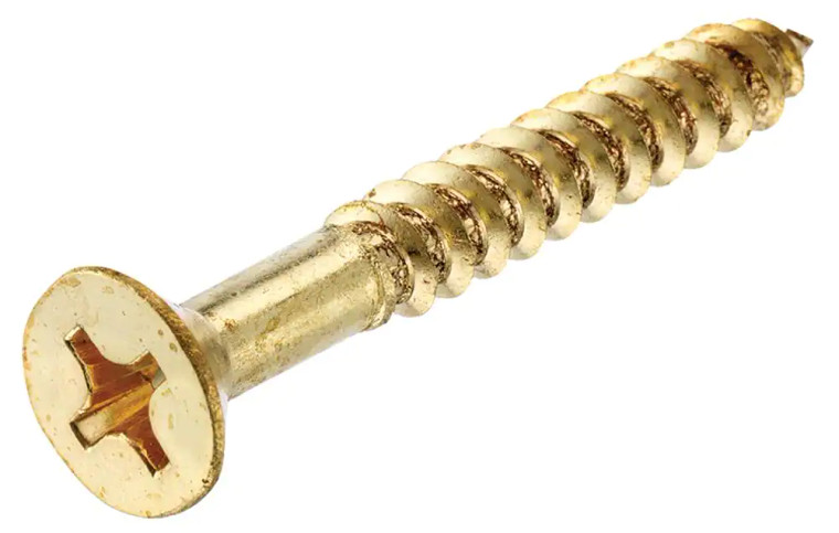 1-1/2" #12 BRASS WOOD SCREW