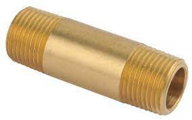 2" x 8" BRASS NIPPLE