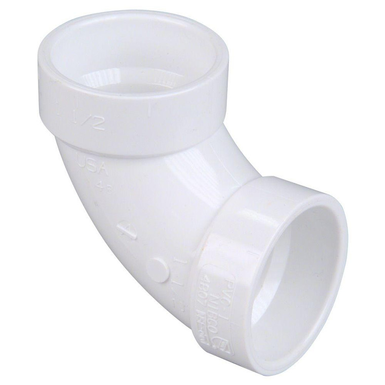 1-1/2" PVC/DWV 90-DEGREE STREET ELBOW