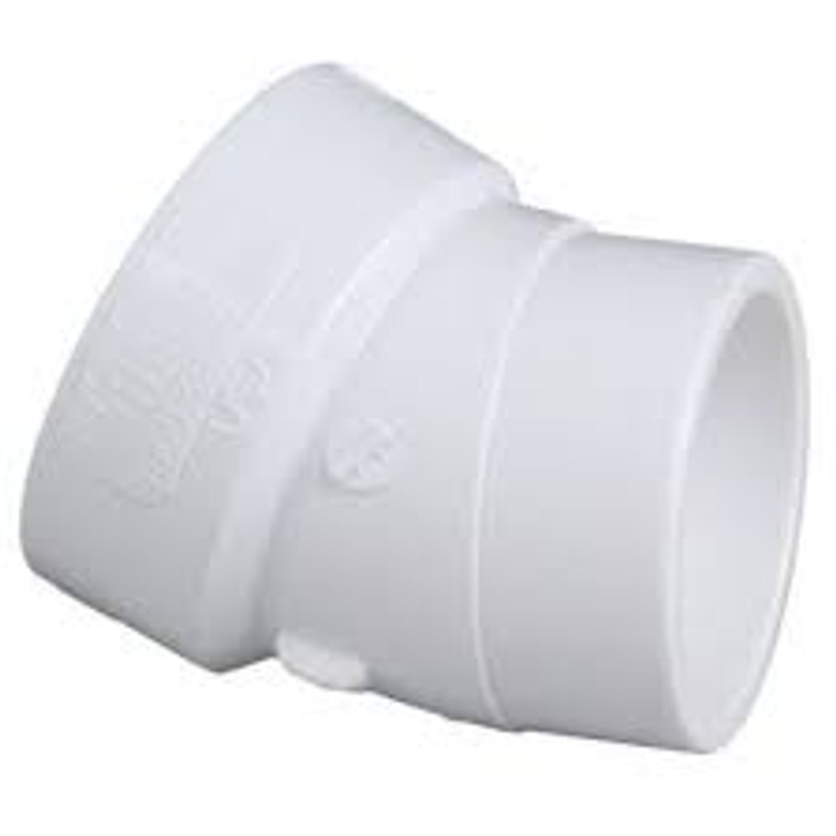 1-1/2" PVC/DWV 22-1/2-DEGREE STREET ELBOW