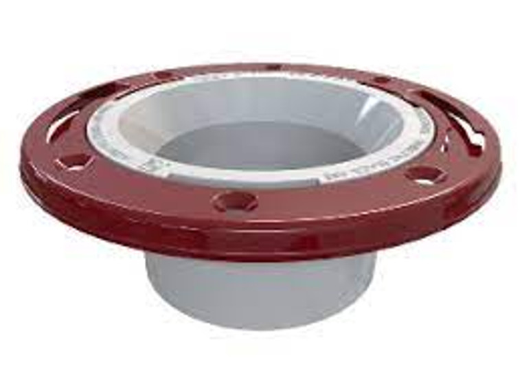 4" PVC DWV HUB ADJUSTABLE METAL CLOSET FLANGE RING