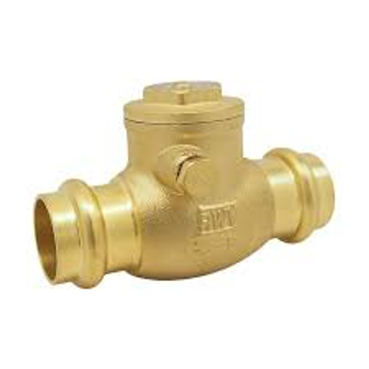 RED WHITE 244AB 1-1/4" LF BRASS EZ PRESS SWING CHECK VALVE