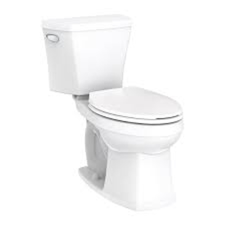GERBER GWS-31-812 AVALANCHE 1.28gpf 12" ROUGH 2-PIECE ELONGATED FRONT WHITE TOILET  ERGOHEIGHT