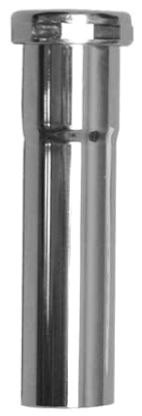 1-1/4" X 12" 17ga CHROME PLATED SLIP JOINT EXTENSION PIECE w/ BRASS NUT