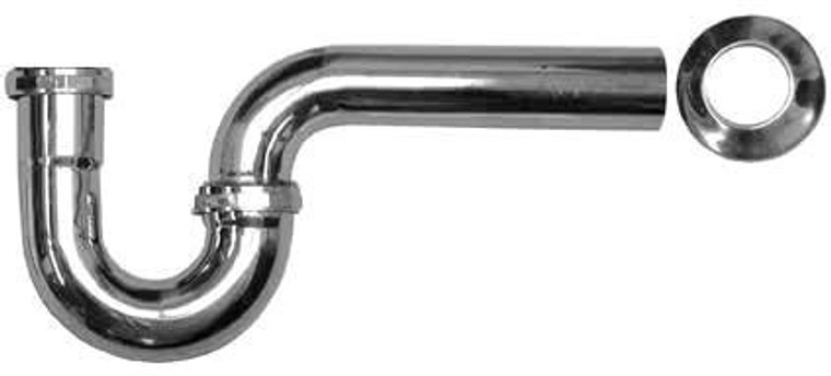 34110 1-1/2" 17ga CHROME PLATED BEADED P-TRAP