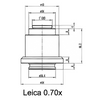 Leica Compatible 0.7X Microscope Camera Coupler C-Mount Adapter 34mm