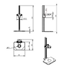 Microscope Track Stand, 76mm Fine Focus Rack, 520mm Track Length (4 Mounting Holes)